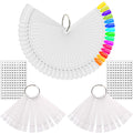 150 Stück Nail Art Tips Ring Stick,  Transparent Farbe Karte Platten Nagellack Display Ring Sticks, Nagel Salon Übungen Display Nail Tips
