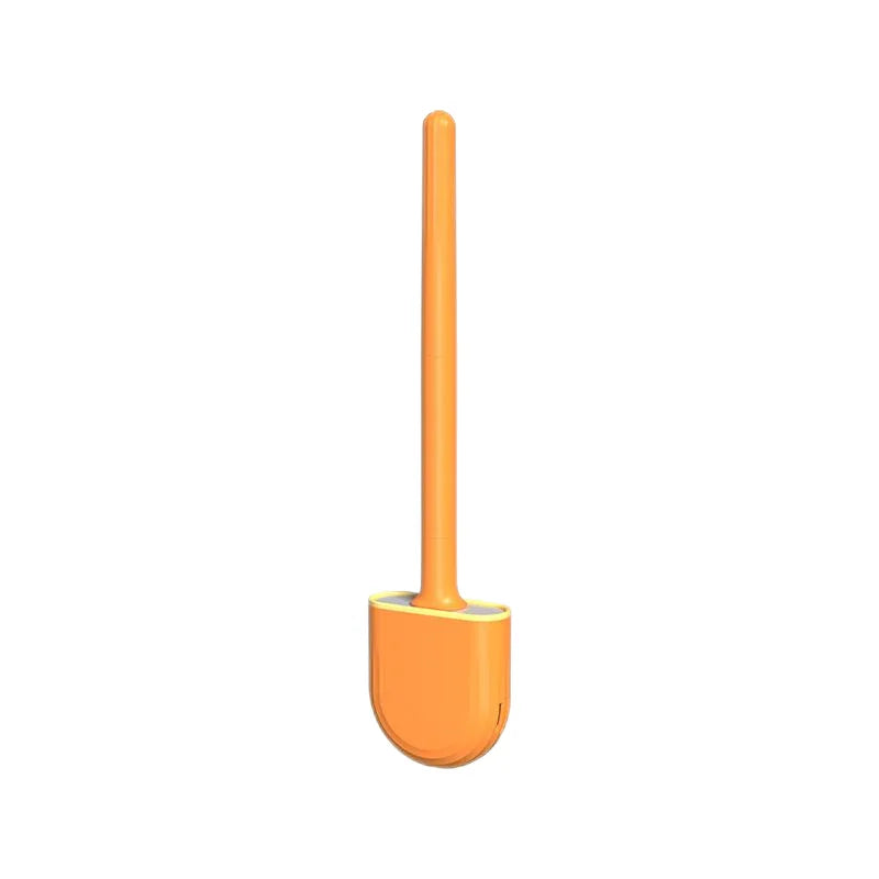 1 Wall Hanging Long Handle Toilet Brush, Silicone Cleaning Brush, Durable, Easy to Clean, Suitable for Bathroom, Toilet Cleaning